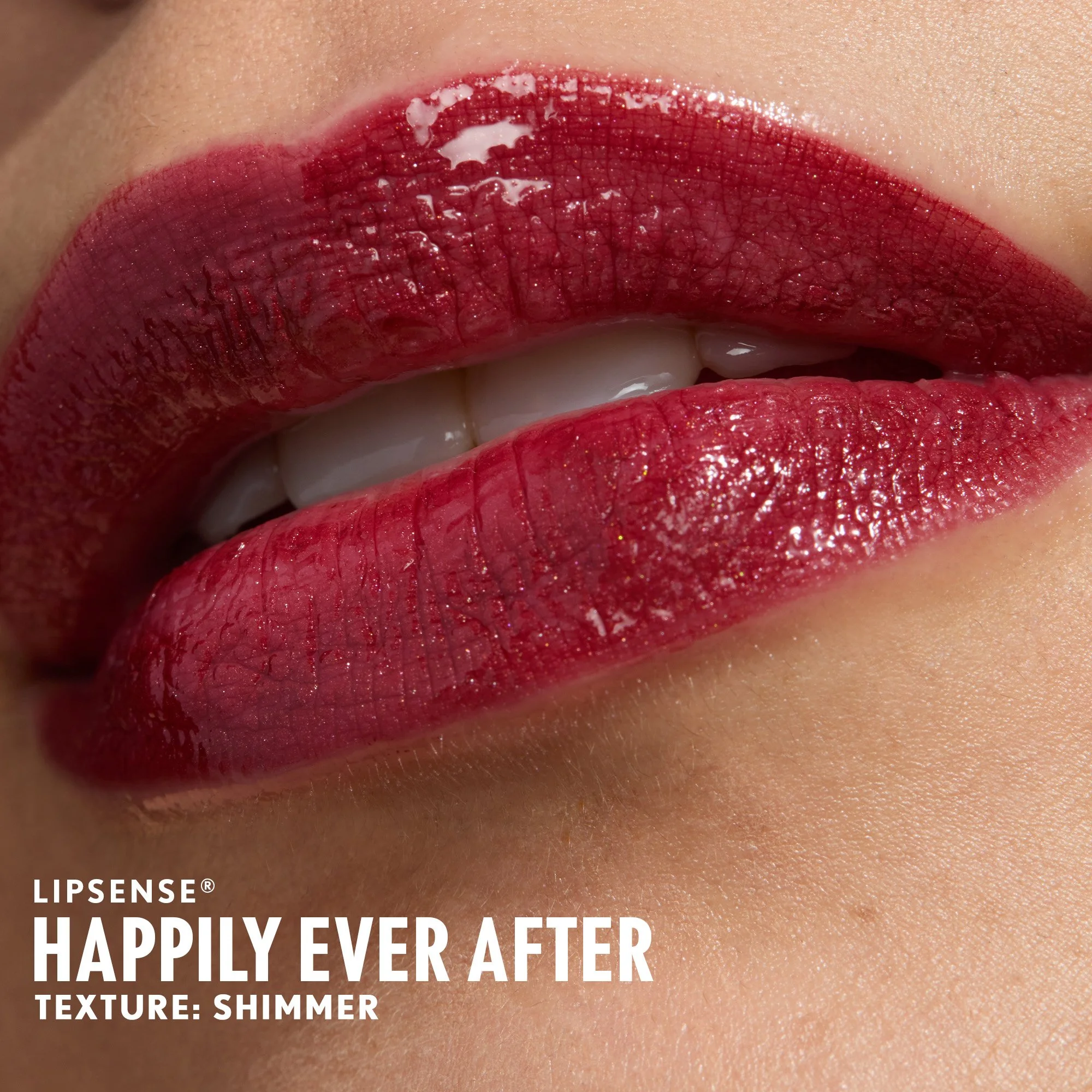Happily Ever After LipSense - Cool Ruby Red with Gold Shimmer